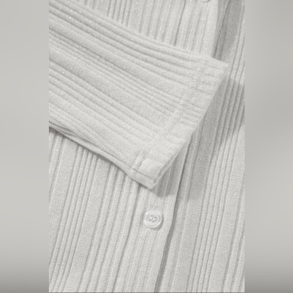 Cream Ribbed Cardigan - Picture 10 of 15